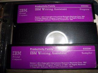 IBM Writing Assistant 1.  0 Vintage 1st edition 1984 PC XT PCjr Portable PC 5155 3
