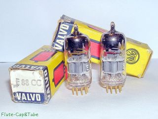 NOS OB 1969 ' s VALVO - PHILIPS E88CC / 6922 Big O Getter Matched Pair tubes II 2