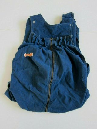 Vintage Snugli 2 Cotton Blue Denim Baby Dog Carrier Pouch Backpack