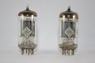 Perfectly Matched Pair Telefunken Ecc83 12ax7 Test Very Strong 106 Nos