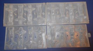 Nude Woman Figural 3d Ice Cube Tray Molds Vtg Makes 8 Ice Cubes Barware Man Cave