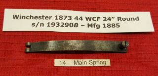 Winchester Model 1873 Main Spring & Screw From A 44wcf Made In 1885