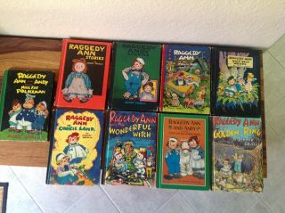(9) Vintage Raggedy Ann Books By Johnny Gruelle Dated 1960 - 1961 Vgvc