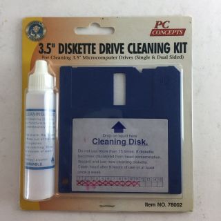 3,  5 " Diskette Drive Cleaning Kit Pc Concepts