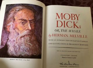 Moby Dick or The Whale by Herman Melville - Easton Press - Leather 3