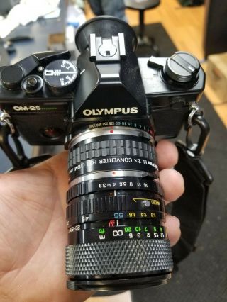 Olympus Om - 2s 35mm Slr Film Camera With 5 Lenses