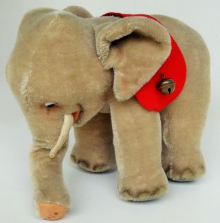 Vintage Steiff Germany Elephant Mohair Stuffed Toy 10.  5 " Long 8 " High