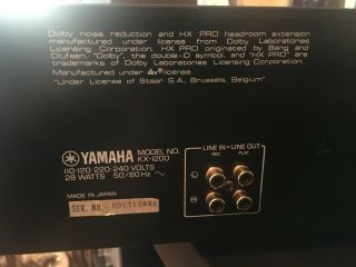 Yamaha Cassette Deck KX - 1200U, .  please Read 5
