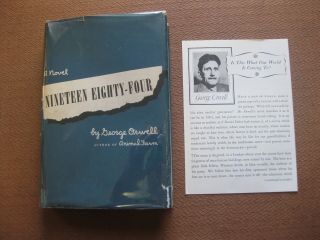 NINETEEN EIGHTY - FOUR by George Orwell - 1st/BC - HCDJ 1949 - $3.  00 1984 - flyer 2