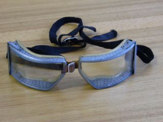 Vintage Real Glass Driving,  Motorcycle Goggles Adjustable Read