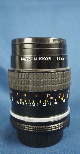 Vintage Nikon Micro Nikkor 55mm F/2.  8 Camera Lens