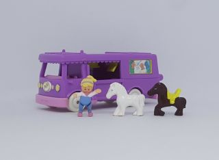 Complete 1994 Vintage Polly Pocket - Stable On The Go - Bluebird Toys