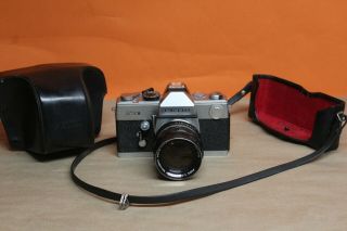 Vintage 35mm Petri Ft11 Slr Film Camera With 1:14 F=55mm Lens