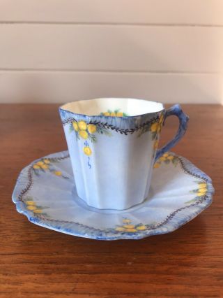 Vintage Collingwood Demitasse Cup And Saucer Hand Painted Made In England