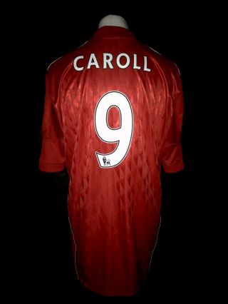 Liverpool 2010 - 12 Home Vintage Football Shirt 9 Carroll -
