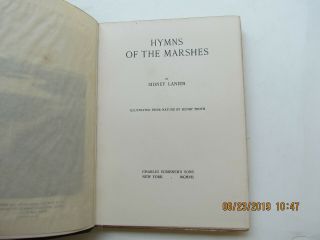 Hymns of the Marshes by Sidney Lanier 1907 Brunswick GA interest 6