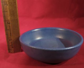 Vintage Catalina Island Art Pottery Bowl Blue 1930s 2