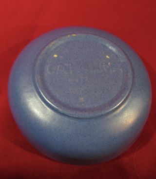 Vintage Catalina Island Art Pottery Bowl Blue 1930s 4