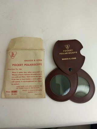 Vintage Baush & Lomb Pocket Polariscope In A - 546