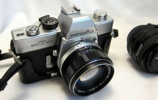 Minolta Srt101 / Srt 101 Slr 35mm Camera W/ 58mm Rokkor Zoom Lens,  Quantaray 70