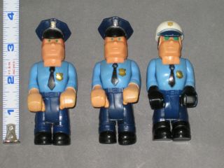 Vtg Fisher Price Husky Helpers Police Toy Action Figures 1980s
