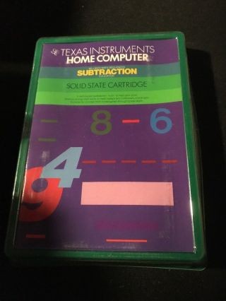 Nos Texas Instruments Ti - 99/4a Subtraction Solid State Cartridge