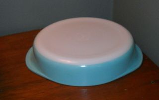Vintage Pyrex Turquoise Aqua 8 1/4 " Round Cake Pan 221 Exc