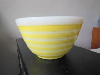 Vintage Pyrex Yellow Stripe 401 Mixing Bowl