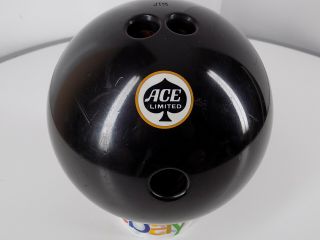 Vintage Ace Limited Black Bowling Ball 15.  5 Lbs,  Presents It 