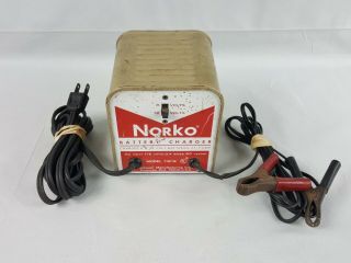Schauer Norko Battery Charger 6 & 12 Volt 1 Amps Model 11612 Vintage Usa