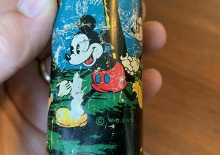 Mickey Mouse Vintage Disney Flashlight - Tin Lithographed - 1930s WD Enterprise 2