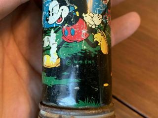 Mickey Mouse Vintage Disney Flashlight - Tin Lithographed - 1930s WD Enterprise 5