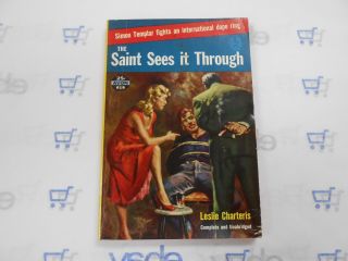 The Saint Sees It Through By Leslie Charteris (1954,  Avon,  Pb) Vintage Mystery