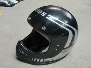 Vintage Maxon Ram Air Full Face Bmx Dirt Bike Motocross Helmet Size L Black