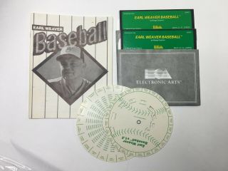 Earl Weaver Baseball - 5.  25 " Floppy Disc Disk - Computer Game - Ibm Pc Tandy