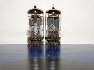 2 X 12au7 Telefunken Tubes Very Strong Matched Pair 2320/2280 & 2400/2380 1961