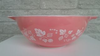 Vintage Pyrex Pink Gooseberry Cinderella 4qt Mixing Bowl 444