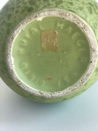 Vintage Green Royal Haeger Pottery Ceramic Bud Vase Marked Mottled Green 2