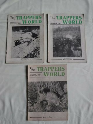 Three “the Trappers World” Magazines From 1947
