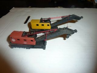 Vintage N Scale Model Railroad Train Crane Car Lift Piece Red/yellow 1980s Bl