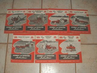 7 Vintage Ford Tractor Dearborn Farm Equipment Assembly & Operating Instructions