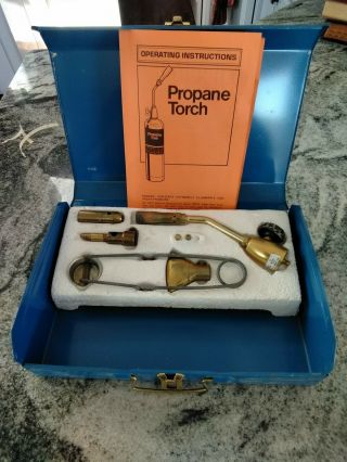 Vintage Propane Torch Kit By Turner Usa Made,  Complete,