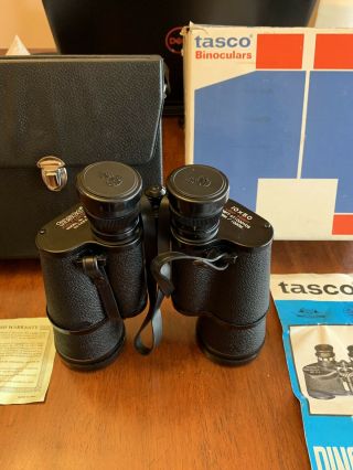 Vintage Tasco Binoculars 10x50 Cfz With Box And Inserts
