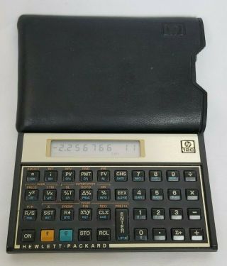 Hewlett Packard Vintage Hp 12c Financial Calculator Case Batteries
