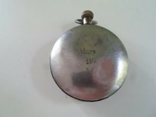 Vintage Pocket Watch With Mars 22.  5 Case Etched 1923 3