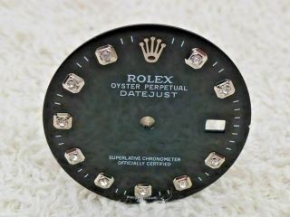 Vintage Rolex Black Dial With Date 3035 Watch Repainted Dial Conditio