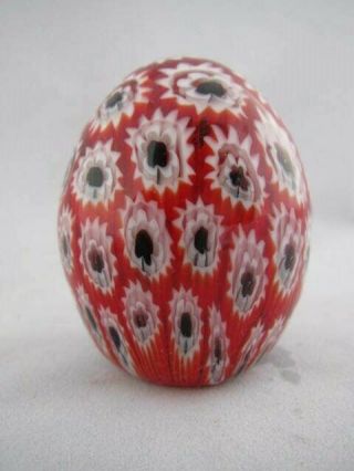Vintage Art Glass - Murano Millefiori Egg Shaped Paperweight - 76