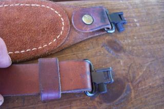 Vintage Hunter No.  27 - 131 tooled leather gun/rifle sling with 2 QR Swivels 3