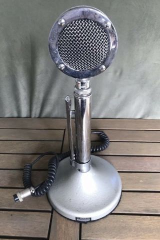Vintage Astatic Microphone Base Station Ham Cb Radio Desk Mic T - Ug9 Stand D - 104