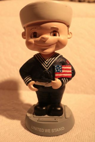 Vintage Us Sailor United We Stand Bobble Head Armed Forces Military